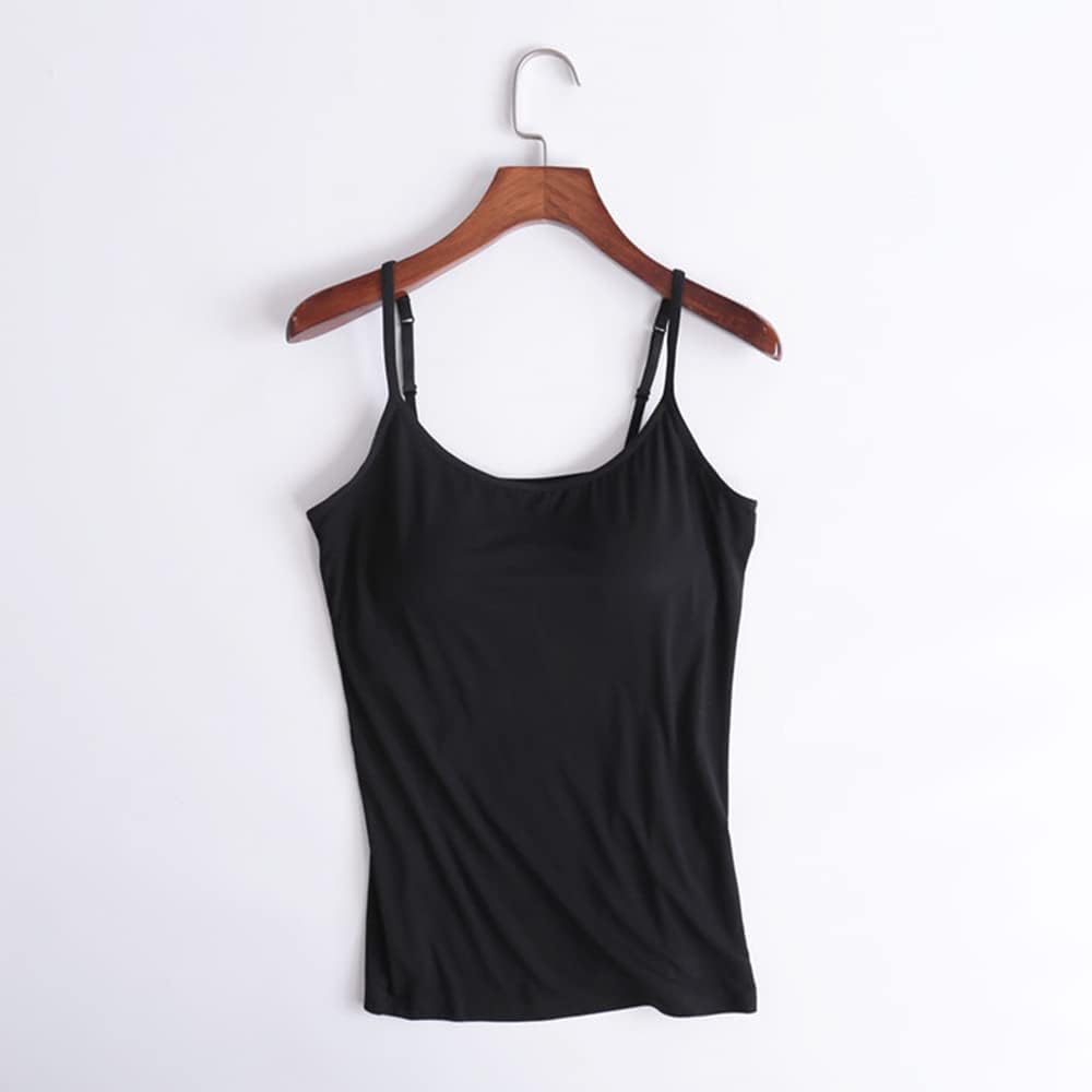 Women's Bra Camisole Tops with Built-in Bra