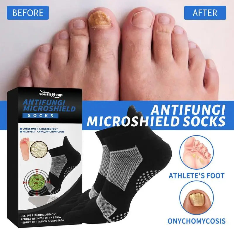 Breathable AntiFungi MicroShield Socks Comfortable Foot Support Ankle Compression Socks Achilles Tendonitis Brace For Women Men